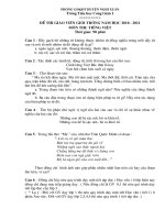 Đề thi GV giỏi trường năm học 2010 -2011