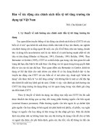 Bàn về tác động của chính sách tiền tệ tới tăng trưởng tín dụng tại Việt Nam