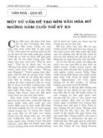 Một số vấn đề tạo nên văn hoá Mỹ những năm cuối thế kỷ XX