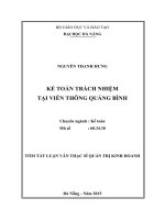 Kế toán trách nhiệm tại viễn thông Quảng Bình