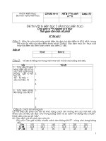 ĐỀ THI VẬT LÝ KIẾN TRÚC 2 KHOA KIẾN TRÚC ÂM HỌC KIẾN TRÚC