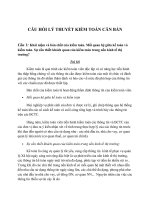 CÂU hỏi lý THUYẾT KIỂM TOÁN căn bản