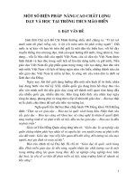 MỘT SỐ BIỆN PHÁP CHỈ ĐẠO DẠY VÀ HỌC TẠI TR¦UONG THCS MÃO ĐIỀN THUẬN THÀNH