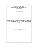 Nghiên cứu ứng dụng dữ liệu lidar phục vụ công tác quản lý đất đai khu vực đô thị thuộc thành phố hà nội