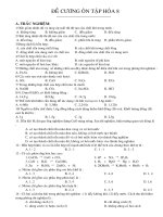 Đề cương ôn tập Hóa 8 - Hk2