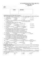 đề thi tiếng anh 8 kỳ 2 moi