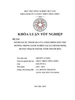 Đánh giá sự tham gia của cộng đồng dân tộc Mường trong giảm nghèo tại xã Thành Minh, huyện Thạch Thành, tỉnh Thanh Hóa