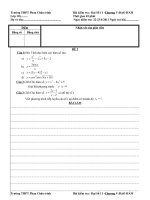 KIỂM TRA 1 TIẾT ĐẠI SỐ -ĐẠO HÀM