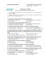 ĐỀ THI TIN HỌC A( ĐỀ SỐ 1)