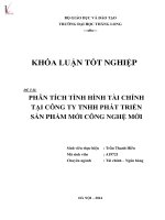 Phân tích tình hình tài chính tại công ty TNHH Phát triển sản phẩm công nghệ mới
