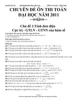 CHUYEN DE ON THI DH TOAN 2011