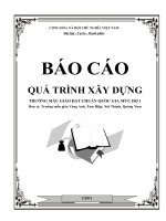 Bìa báo cáo quá trình xây dựng trường mẫu giáo đạt chuẩn quốc gia