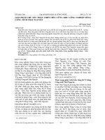 Giải pháp chủ yếu phát triển bền vững Khu công nghiệp Sông Công - tỉnh Thái Nguyên