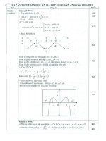 Dap an Toan  HK II Nguyen Hue 2011