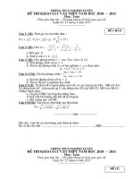 Đề thi vao THPT_2011-2011_Chẵn-lẻ: có D/án