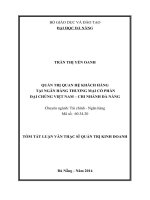 Quản trị quan hệ khách hàng tại ngân hàng TMCP đại chúng Việt Nam - chi nhánh Đà Nẵng