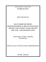 Quản trị rủi ro trong kinh doanh dịch vụ thẻ tại ngân hàng TMCP ngoại thương Việt Nam, chi nhánh Đà Nẵng