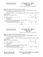 Đề+ĐA kiểm tra HKI môn vật lý 11 năm học 10-11