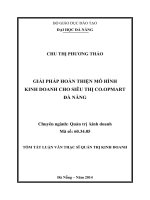 Giải pháp hoàn thiện mô hình kinh doanh cho siêu thị CO.OPMART Đà Nẵng
