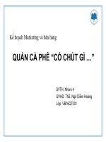 Kế hoạch Marketing và bán hàng QUÁN CÀ PHÊ “CÓ CHÚT GÌ …”