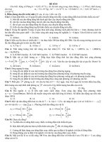 Một số đề thi thử đại học môn lý ĐỀ SỐ 8