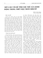 Tiếp cận vấn đề tính chủ thể của hành động trong triết học nhân sinh Mỹ