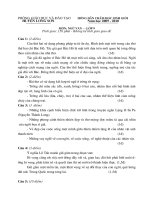 Đáp án Đề thi HSG môn Văn 9 số 5