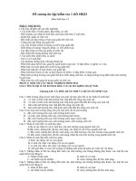 Đề cương ôn tập kiểm tra 1 tiết HKII Môn Sinh học 12