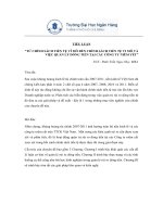 TỪ CHÍNH SÁCH TIỀN TỆ VĨ MÔ ĐẾN CHÍNH SÁCH TIỀN TỆ VI MÔ VÀ VIỆC QUẢN LÝ DÒNG TIỀN TẠI CÁC CÔNG TY NIÊM YẾT