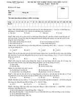 bộ đề ôn thi TN hay có đáp án