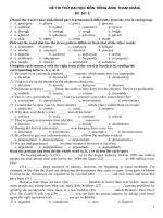 6 đề thi thử ĐH môn Tiếng Anh và đáp án