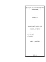 tóm tắt luận án  tiến sĩ nghiên cứu sản xuất tinh đông lạnh cọng rạ của trâu việt nam