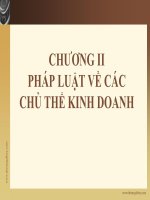 CHƯƠNG II  pháp luật về chủ thể kinh doanh