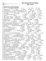 ĐỀ CƯƠNG ÔN TẬP HKII- TIẾNG ANH7 (2010-2011)