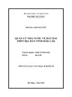 Quản lý nhà nước về đất đai trên địa bàn Tỉnh Đăk Lăk