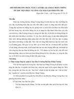 ĐỔI MỚI PHƯƠNG PHÁP, NÂNG CAO HIỆU QUẢ HOẠT ĐỘNG THÔNG TIN THƯ VIỆN PHỤC VỤ CÔNG TÁC ĐÀO TẠO THEO TÍN CHỈ