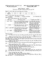 Đáp án Đề thi HSG môn Lịch sử 9 số 5