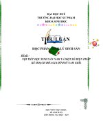 Nội tiết học sinh sản nam và một số biện pháp kế hoạch hóa gia đình ở nam giới