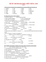 Đề ôn thi ĐH Tiếng Anh- ĐỀ 3