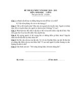 Đề thi ôlympic Sinh họcLớp 8