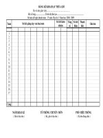 Bảng kê khai dạy thừa giờ