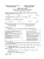 Đề thi HK II môn Toán 7 Huyện Lương Sơn  09