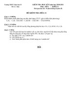 ĐỀ THI HKII(CÓ ĐÁP ÁN - BIỂ ĐIỂM-HÓA 11)