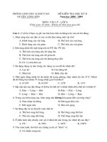 Đề thi HK II môn Lý 6 Huyện Lương Sơn xx