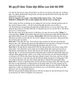 Bí kíp làm toán đạt điểm cao khi thi ĐH