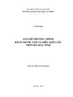 Giải hệ phương trình kích thước lớn và điều kiện xấu trên bó máy tính