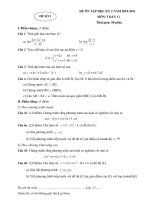 Bộ đề thi HK2 Toán 11 năm 2011