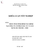 Khóa luận tốt nghiệp Phân tích tình hình tài chính tại Công ty Cổ phần Đầu tư và xây dựng Hà Thành -UDIC.PDF
