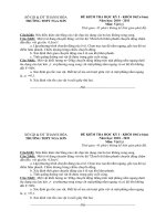 Đề+ĐA kiểm tra HKI môn vật lý 10(CB) năm học 10-11