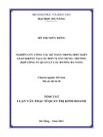 tóm tắt luận văn Nghiên cứu công tác kế toán trong điều kiện giao khoán tại các đơn vị xây dựng Trường hợp công ty quản lý cầu đường Đà Nẵng